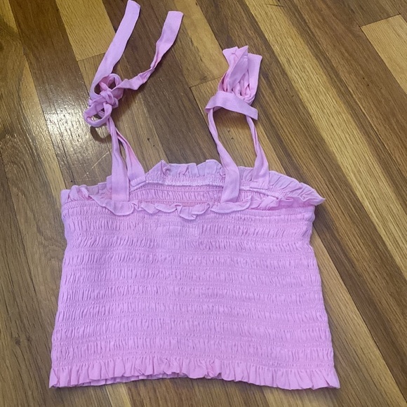 Katie J NYC Girls Pink Ruffled Top Size L - Picture 4 of 6